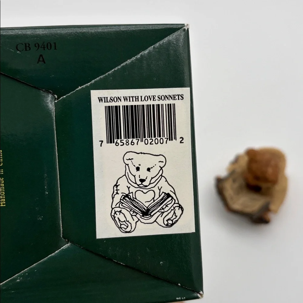Boyds Bears Wilson With Love Sonnets Figurine Style 2007